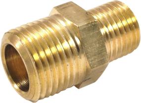 img 1 attached to Forney 75533 Brass Fitting: 3/8-Inch Male NPT to 1/4-Inch Male NPT Reducer Adapter - Reliable and Efficient