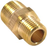 forney 75533 brass fitting: 3/8-inch male npt to 1/4-inch male npt reducer adapter - reliable and efficient logo