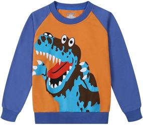 img 4 attached to 👕 Детский свитшот Qtake Fashion Crewneck для мальчиков | Модная одежда для мальчиков