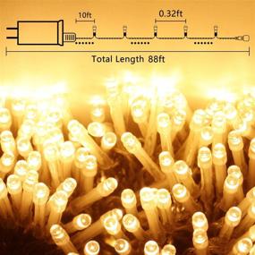 img 3 attached to 240 LED Super Long Warm White Christmas Lights: 78FT Clear Wire Tree Twinkle Lights for Xmas Wedding Parties, Indoor/Outdoor Use with 8 Lighting Modes