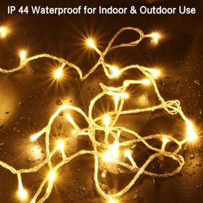 img 2 attached to 240 LED Super Long Warm White Christmas Lights: 78FT Clear Wire Tree Twinkle Lights for Xmas Wedding Parties, Indoor/Outdoor Use with 8 Lighting Modes