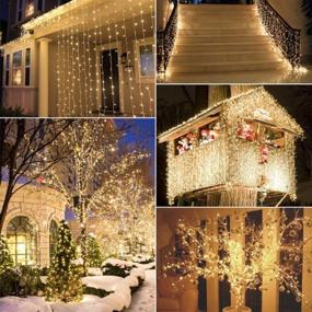 img 1 attached to 240 LED Super Long Warm White Christmas Lights: 78FT Clear Wire Tree Twinkle Lights for Xmas Wedding Parties, Indoor/Outdoor Use with 8 Lighting Modes