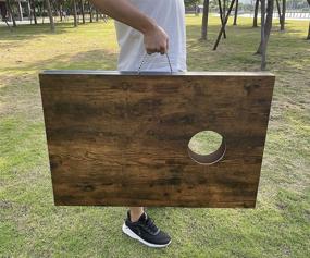 img 3 attached to 🌽 Cometoss Cornhole Outdoor Game - Premium Yard Games with 2 MDF Wood Boards and 8 Bean Bags - Ultimate Fun!