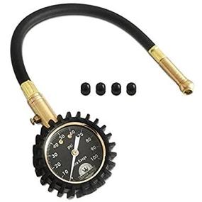 img 1 attached to 🔧 Motor Luxe Tire Pressure Gauge 100 PSI - Accurate Heavy Duty Air Pressure Gauge for Car, Truck, and Motorcycle - Includes 4 Free Valve Caps