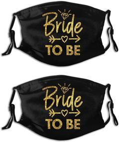 img 4 attached to Yanghl Wedding Couple Bride and Groom Face Mask | Engagement Party Scarf | Soft Reusable Adjustable Breathable | Includes 2 Filters