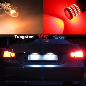 img 2 attached to 🔴 Yorkim Ultra Bright 7440 Red LED Bulb: Perfect for Backup Reverse, Brake, Tail, Turn Signal Lights - Pack of 2