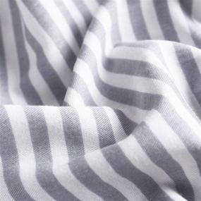 img 1 attached to Wake In Cloud - Full Size Gray White Striped Comforter Set - Modern Pattern, 100% Cotton Fabric - Soft Microfiber Inner Fill - Bedding Collection