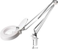 ✨ gynnx led magnifying lamp with clamp - 10x magnifier, 4200 lumens, 5 inch glass lens, 120 pcs leds, adjustable stainless steel arm - perfect for reading, crafting, knitting, desktop office workbench - my1 логотип