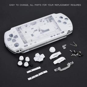 img 1 attached to 📦 White Full Housing Case for PSP 3000 - Replacement Shell Cover for Repair & Protection