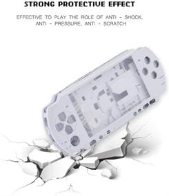 img 3 attached to 📦 White Full Housing Case for PSP 3000 - Replacement Shell Cover for Repair & Protection