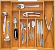 efficiently organize your kitchen, bathroom, office or craft room drawers with chef's secret bamboo drawer organizer логотип