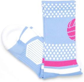 img 1 attached to Volleyball Woven Mid Calf Socks Tropic