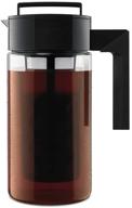 ☕ кофеварка takeya с патентованным deluxe cold brew: интенсивный черный опыт 1 кварт. логотип