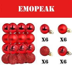 img 2 attached to Emopeak 24Pcs Christmas Balls Ornaments Seasonal Decor for Ornaments