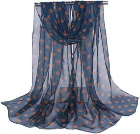 img 3 attached to Floral Chiffon Scarves Shawls Adults Women's Accessories and Scarves & Wraps