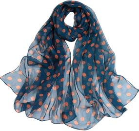 img 2 attached to Floral Chiffon Scarves Shawls Adults Women's Accessories and Scarves & Wraps