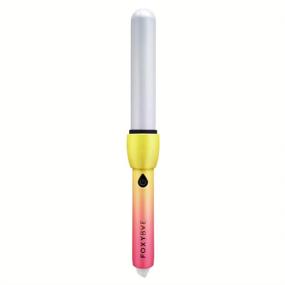 img 4 attached to 🌈 FoxyBae 32mm Electric Dreams Neon Curling Wand: Effortless Styling with Moonstone Ceramic Tourmaline - Quick Heat-Up - Professional Grade - Hair Friendly Curler for Women