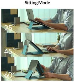 img 1 attached to 📦 MOFT Z Тонкий Стол для Сидения и Стояния: Невидимый, Портативный, Регулируемый угол для простой совместимости с ноутбуком.