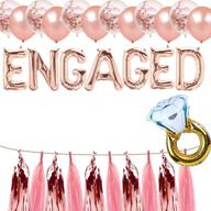 💍 optimized party supplies: engaged balloons, engagement party banner, bridal shower, bachelorette, diamond ring, wedding decorations логотип