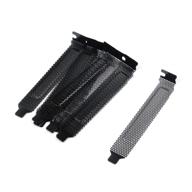 🔌 geesatis 10 pcs dust filter blanking plates - hard steel pci slot covers for computer cases | pci dust filters in black | includes mounting screws логотип