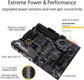 img 3 attached to 🎮 ASUS AM4 TUF Gaming X570-Plus (Wi-Fi) Review: High-Performance AM4 Zen 3 Ryzen 5000 & 3rd Gen Ryzen ATX Motherboard with PCIe 4.0, Dual M.2, 12+2 with Dr. MOS Power Stage