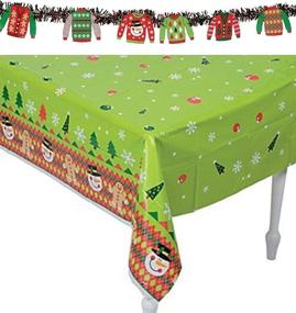 img 1 attached to Ugly Sweater Party Set Tablecloth