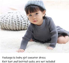 img 3 attached to Sleeves Christmas Stitching Knitting Pollover Apparel & Accessories Baby Girls for Clothing