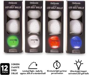 img 2 attached to 🏌️ Enhance Your Golfing Experience with GoSports Light Up LED Golf Balls 12 Pack - Impact Activated with 10 Minute Timer - Includes Red, White, Blue and Green Balls