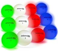 🏌️ enhance your golfing experience with gosports light up led golf balls 12 pack - impact activated with 10 minute timer - includes red, white, blue and green balls логотип