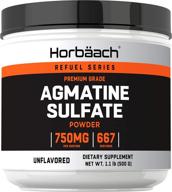 💪 agmatine sulfate powder - 500g size, unflavored - pre workout supplement, 667 servings - horbaach logo