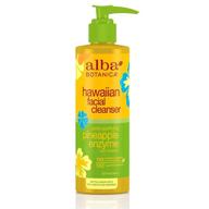 alba botanica pore purifying hawaiian pineapple 🍍 enzyme facial cleanser, 8 oz. (pack of 2) logo