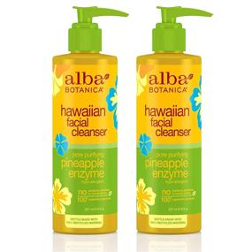 img 1 attached to Alba Botanica Pore Purifying Hawaiian Pineapple 🍍 Enzyme Facial Cleanser, 8 oz. (Pack of 2)