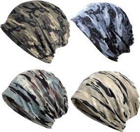 img 4 attached to Fashion Beanies Headwear Knitted 4Pack（MZ015 4Pack Outdoor Recreation in Climbing