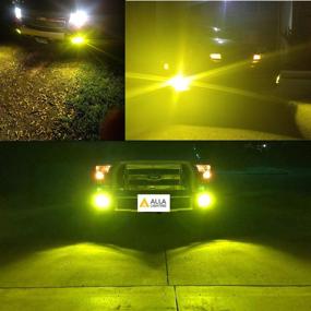 img 3 attached to Alla Lighting 2800lm Amber Yellow LED Fog Light Bulbs - PSX24W 2504, Xtreme Super Bright, COB-72 SMD, 3000K, 12V