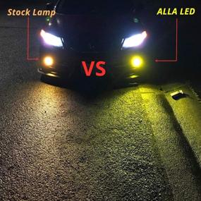 img 2 attached to Alla Lighting 2800lm Amber Yellow LED Fog Light Bulbs - PSX24W 2504, Xtreme Super Bright, COB-72 SMD, 3000K, 12V