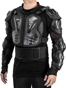 img 1 attached to 🏍️ OHMOTOR Motorbike Protective Armour Chest Back Spine Armor: Essential Gear for Men and Women in Motorcross, Dirt Bike, and Skating