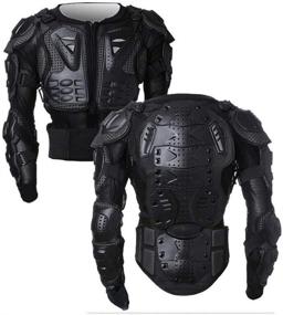 img 4 attached to 🏍️ OHMOTOR Motorbike Protective Armour Chest Back Spine Armor: Essential Gear for Men and Women in Motorcross, Dirt Bike, and Skating