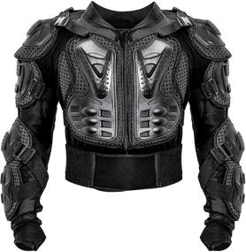 img 3 attached to 🏍️ OHMOTOR Motorbike Protective Armour Chest Back Spine Armor: Essential Gear for Men and Women in Motorcross, Dirt Bike, and Skating