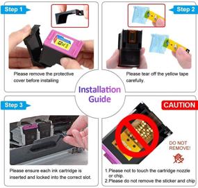 img 1 attached to 🖨️ Economical Evinki 63xl Remanufactured Ink Cartridges: Compatible with OfficeJet 3830, Envy 4520, Deskjet 2132 & More!