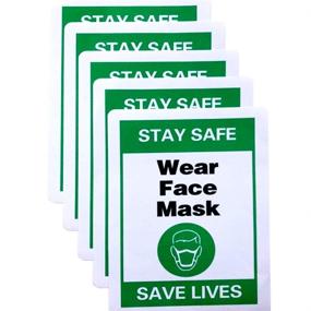 img 4 attached to Businesses Social Distancing Waterproof Stickers Occupational Health & Safety Products