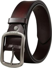 img 4 attached to 👞 Bruno Marc Leather Casual ABBL214M: Stylish Men's Belt Accessories in Genuine Leather