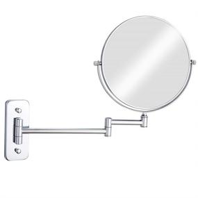 img 4 attached to 🪞 6-Inch Double-Sided Wall Mounted Makeup Mirror with 5X Magnification, Chrome Finish M1407 (6in, 5X)