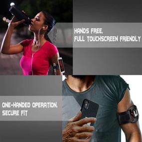 img 2 attached to 📱 ZC GEL Phone Armband: Hands-Free Running Phone Holder for Universal Smartphones - Adjustable Elastic Band for Sports, Workouts, Jogging, and Exercise