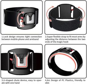 img 3 attached to 📱 ZC GEL Phone Armband: Hands-Free Running Phone Holder for Universal Smartphones - Adjustable Elastic Band for Sports, Workouts, Jogging, and Exercise