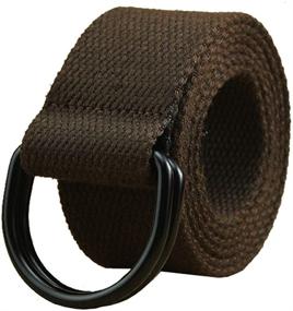 img 4 attached to 👔 Extra Men's Accessories for Belts: Women's Canvas with Black D Ring