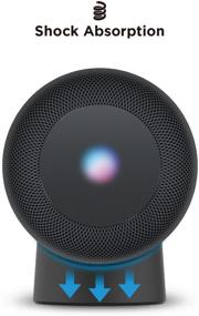 img 1 attached to 🔊 elago HomePod Speaker Stand [Black] – Anti-Slip Pad, Scratch-Free, Enhanced EQ, Improved Control and Indicator Visibility