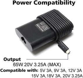 img 2 attached to 65W USB-C Charger for Dell Latitude 12 13 5179 5285 5289 5290 5295 5590 5300 7569 7490 7480 7400 7370 7390 E7370, 2-in-1 Series 7400 7391 7390 5290 AC Power Adapter Cord