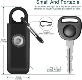 img 3 attached to 🚨 Women's Personal Safety Alarm with Loud Siren, Flashing LED Light, and Keychain - Self Defense SOS Light for Preventing Abductions and Kidnappings of Women and Children