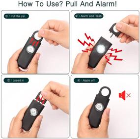 img 2 attached to 🚨 Women's Personal Safety Alarm with Loud Siren, Flashing LED Light, and Keychain - Self Defense SOS Light for Preventing Abductions and Kidnappings of Women and Children