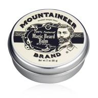 mountaineer band magic beard balm leave-in conditioner - nourishing ingredients 🏔️ with natural oils, shea butter, beeswax - 2-oz citrus & spice scent logo